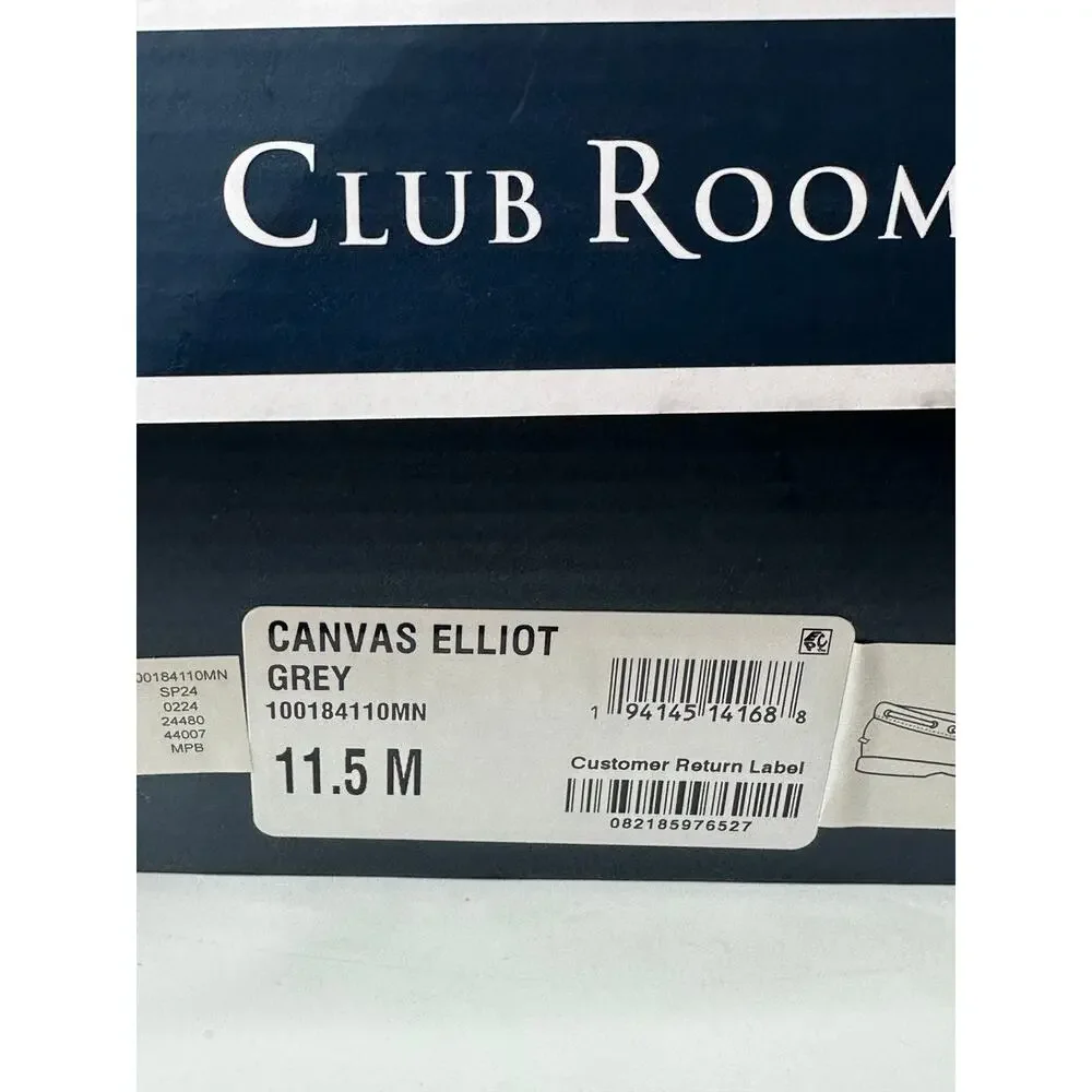 Club Room Mens Elliot Canvas Lifestyle Loafers Size 11.5M Grey NEW - Picture 8 of 8